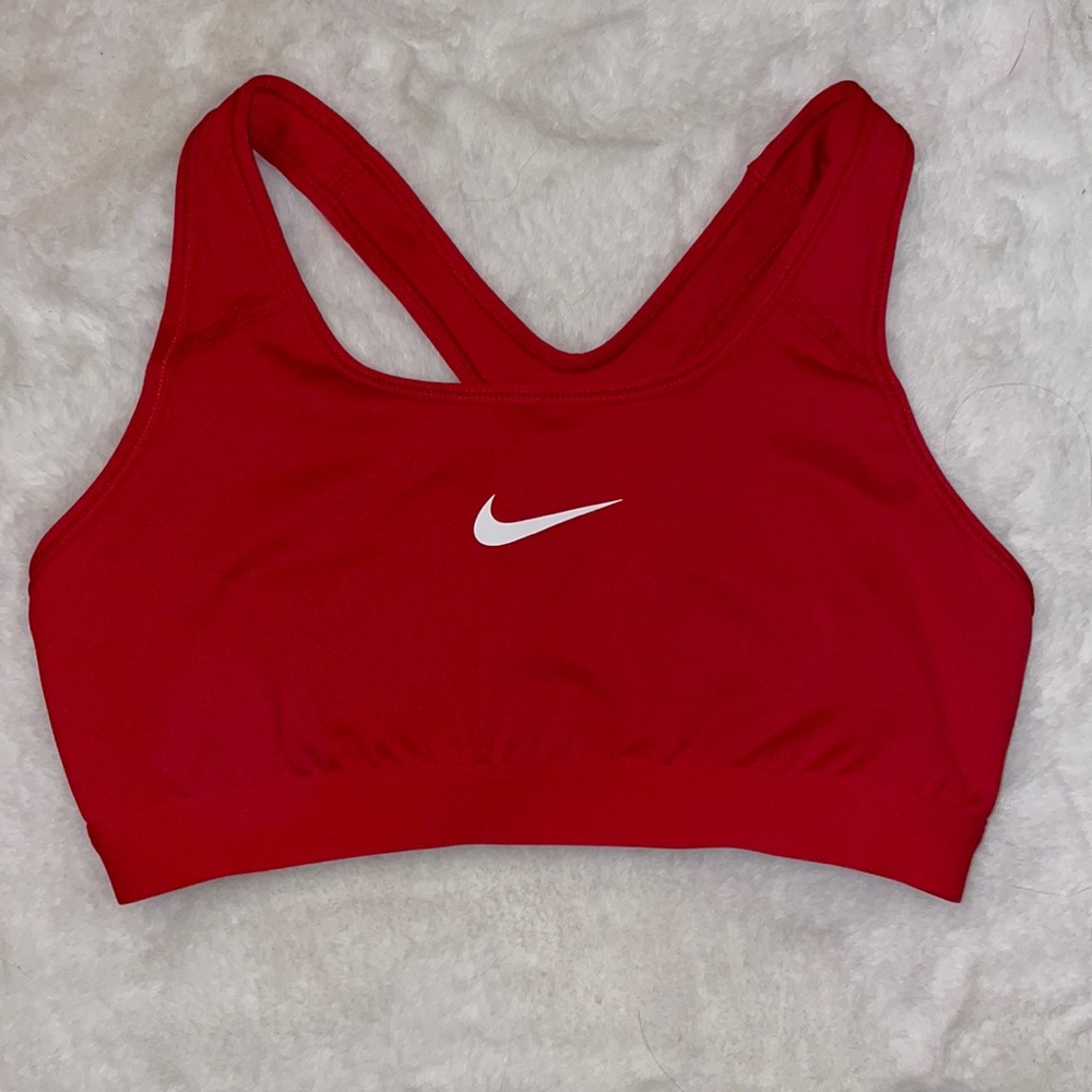 Nike red dry fit sports bra. worn once!